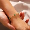Women's Stainless Steel Geometric Inlaid Zircon Electroplated Bracelet