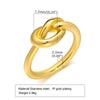 Women's Stainless Steel Geometric Knotted Ring Fashion Jewelry
