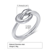 Women's Stainless Steel Geometric Knotted Ring Fashion Jewelry
