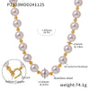 Women's Stainless Steel Geometric Light Luxury Zircon Pendant Collarbone Necklace With Electroplating Brass Chain Buckle