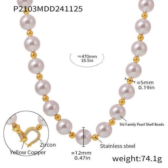 Women's Stainless Steel Geometric Light Luxury Zircon Pendant Collarbone Necklace With Electroplating Brass Chain Buckle