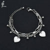 Women's Stainless Steel Geometric Love Heart Electroplated Bracelet