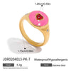 Women's Stainless Steel Geometric Love Ring Jewelry With Electroplating Light Luxury Highend