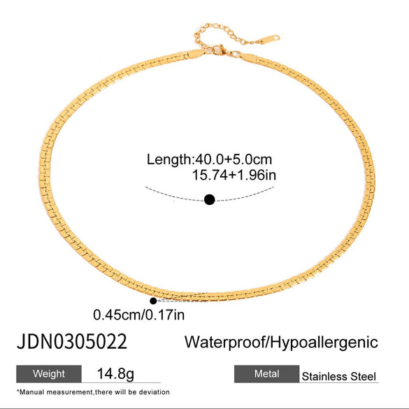 Women's Stainless Steel Geometric Marine Necklace With Electroplating Light Luxury And High End Design