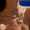 Women's Stainless Steel Geometric Marine Necklace With Electroplating Light Luxury And High End Design