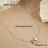 Women's Stainless Steel Geometric Minimalist Design Electroplated Imitation Pearl Pendant Necklace