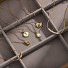 Women's Stainless Steel Geometric Mother Of Pearl Long Necklace With 18K Gold Vacuum Plating Minimalist Light Luxury Chain