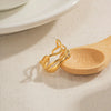 Women's Stainless Steel Geometric Multilayer Water Ripple Open Ring Accessories With Electroplating
