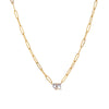 Women's Stainless Steel Geometric Necklace With Water Drop And Square Zircon Inlay 18K Vacuum Plated Non Fading Jewelry