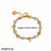 Women's Stainless Steel Geometric Ocean Style Bracelet Necklace With 18K Gold Plated Electroplating Light Luxury No Fading