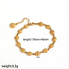 Women's Stainless Steel Geometric Ocean Style Bracelet Necklace With 18K Gold Plated Electroplating Light Luxury No Fading