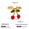 Women's Stainless Steel Geometric Oildrip Cherry Mittens Bracelet Electroplated Light Luxury Highend Jewelry