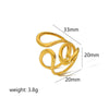 Women's Stainless Steel Geometric Open Adjustable Ring With Electroplating