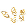 Women's Stainless Steel Geometric Open Adjustable Ring With Electroplating