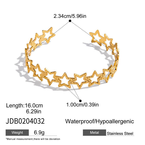 Women's Stainless Steel Geometric Open Bracelet Electroplated Light Luxury Jewelry