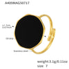 Women's 316L Stainless Steel Geometric Open Ring Jewelry With Electroplating
