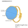 Women's 316L Stainless Steel Geometric Open Ring Jewelry With Electroplating