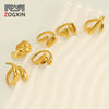 Women's 316L Stainless Steel Geometric Opening Ring Jewelry With Electroplating Design