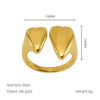Women's 316L Stainless Steel Geometric Opening Ring Jewelry With Electroplating Design
