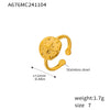 Women's 316L Stainless Steel Geometric Opening Ring 18K Gold Plated Daily Niche Accessories