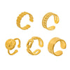 Women's 316L Stainless Steel Geometric Opening Ring 18K Gold Plated Daily Niche Accessories