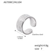 Women's 316L Stainless Steel Geometric Opening Ring 18K Gold Plated Daily Niche Accessories