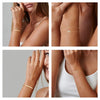Women's Stainless Steel Geometric Paper Clip Twist Millet Bead Bracelet Set With Electroplated Fashion Design