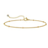 Women's Stainless Steel Geometric Paper Clip Twist Millet Bead Bracelet Set With Electroplated Fashion Design
