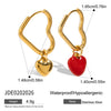 Women's Stainless Steel Geometric Pattern Pin Plated 18K Gold Light Luxury Niche Love Pendant Earrings