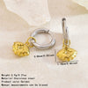Women's Stainless Steel Geometric Pendant Earrings In Gold And Silver Contrast With Electroplated High End Style