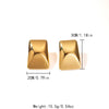 Women's Stainless Steel Geometric Rectangular Fashion Earrings 14K Gold Plated