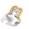 Women's Stainless Steel Geometric Ring Electroplated Highend Hand Jewelry