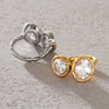 Women's Stainless Steel Geometric Ring With Ribbed Edge Hypoallergenic Pvd Vacuum Gold Plated High End Jewelry Accessory
