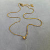 Women's Stainless Steel Geometric Round Bead Gold Bean Necklace With Electroplated Design And Rice Grain Wave Bead Chain
