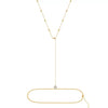 Women's Stainless Steel Geometric Round Bead Waist Chain Adjustable Double Layer Fine Chain Tassel Body Jewelry With Electroplated Finish