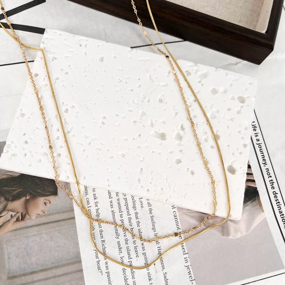 Women's Stainless Steel Geometric Round Bead Waist Chain Adjustable Double Layer Fine Chain Tassel Body Jewelry With Electroplated Finish