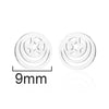 Women's Stainless Steel Geometric Round Hollow Fivepointed Star Earrings With Electroplated Finish