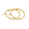 Women's Stainless Steel Geometric Round Hoop Earrings Electroplated