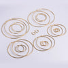 Women's Stainless Steel Geometric Round Hoop Earrings Electroplated