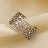 Women's Stainless Steel Geometric Round Opening Adjustment Electroplated Ring