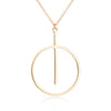 Women's Stainless Steel Geometric Round Pendant Necklace With Electroplated Finish And Ochain Design