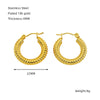 Women's 316L Stainless Steel Geometric Round Twist Electroplated Earrings