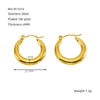Women's 316L Stainless Steel Geometric Round Twist Electroplated Earrings