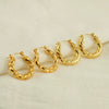 Women's 316L Stainless Steel Geometric Round Twist Electroplated Earrings