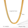 Women's Stainless Steel Geometric Snake Blade Chain Necklace With Electroplating