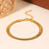 Women's Stainless Steel Geometric Snake Bone Chain Bracelet With Electroplating