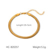 Women's Stainless Steel Geometric Snake Bone Chain Bracelet With Electroplating