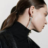 Women's Stainless Steel Geometric Snake Bone Chain Knotted Tassel Earrings Jewelry With Electroplating