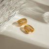 Women's Stainless Steel Geometric Springshaped Electroplated Ear Clip Earrings Jewelry