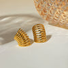 Women's Stainless Steel Geometric Springshaped Electroplated Ear Clip Earrings Jewelry